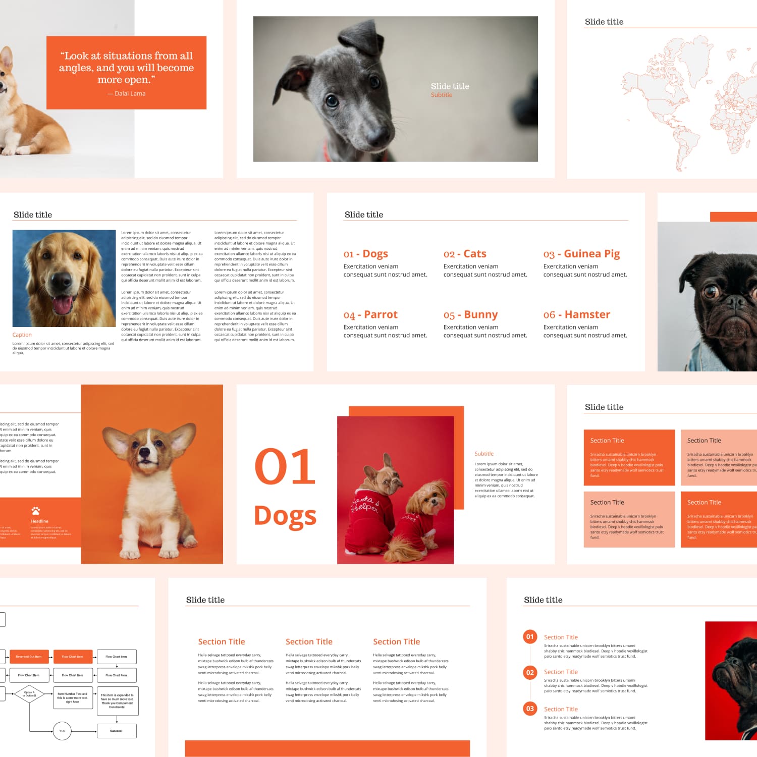 Pets GoogleSlides Theme cover.