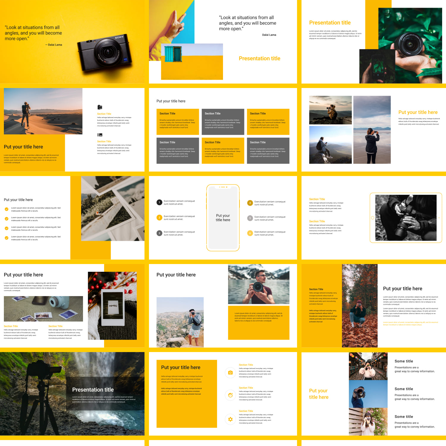 Photography GoogleSlides Theme cover.