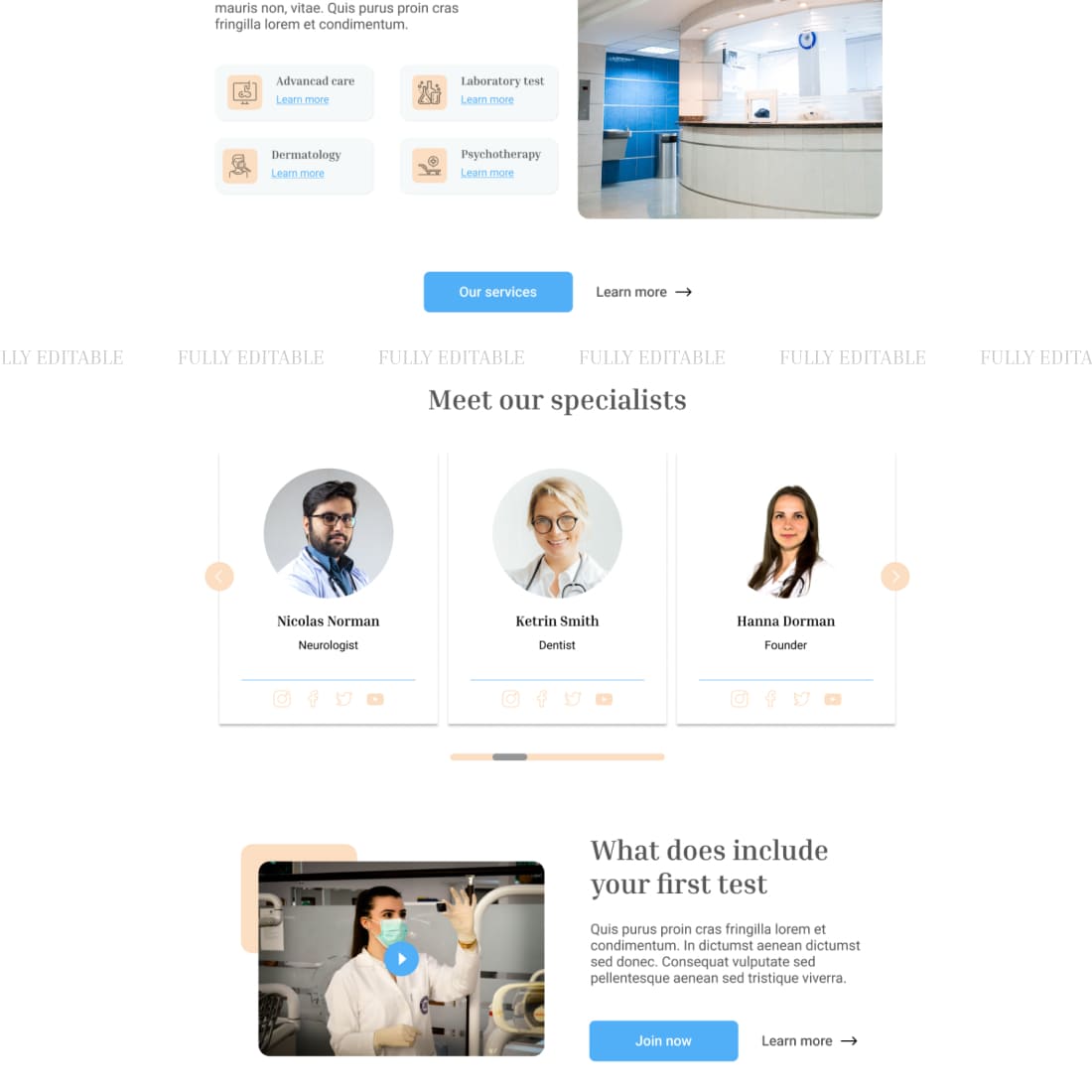 medical landing page template cover.