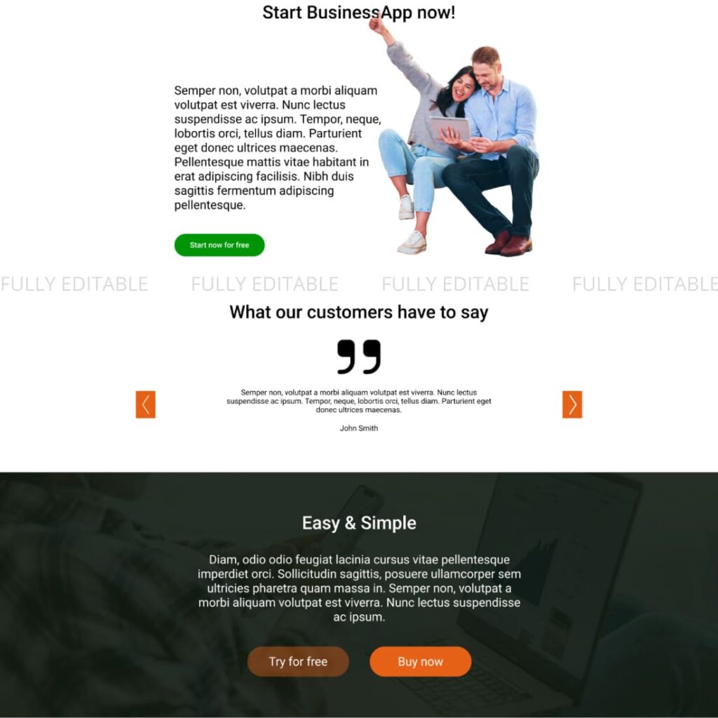 SaaS Landing Page Template – MasterBundles