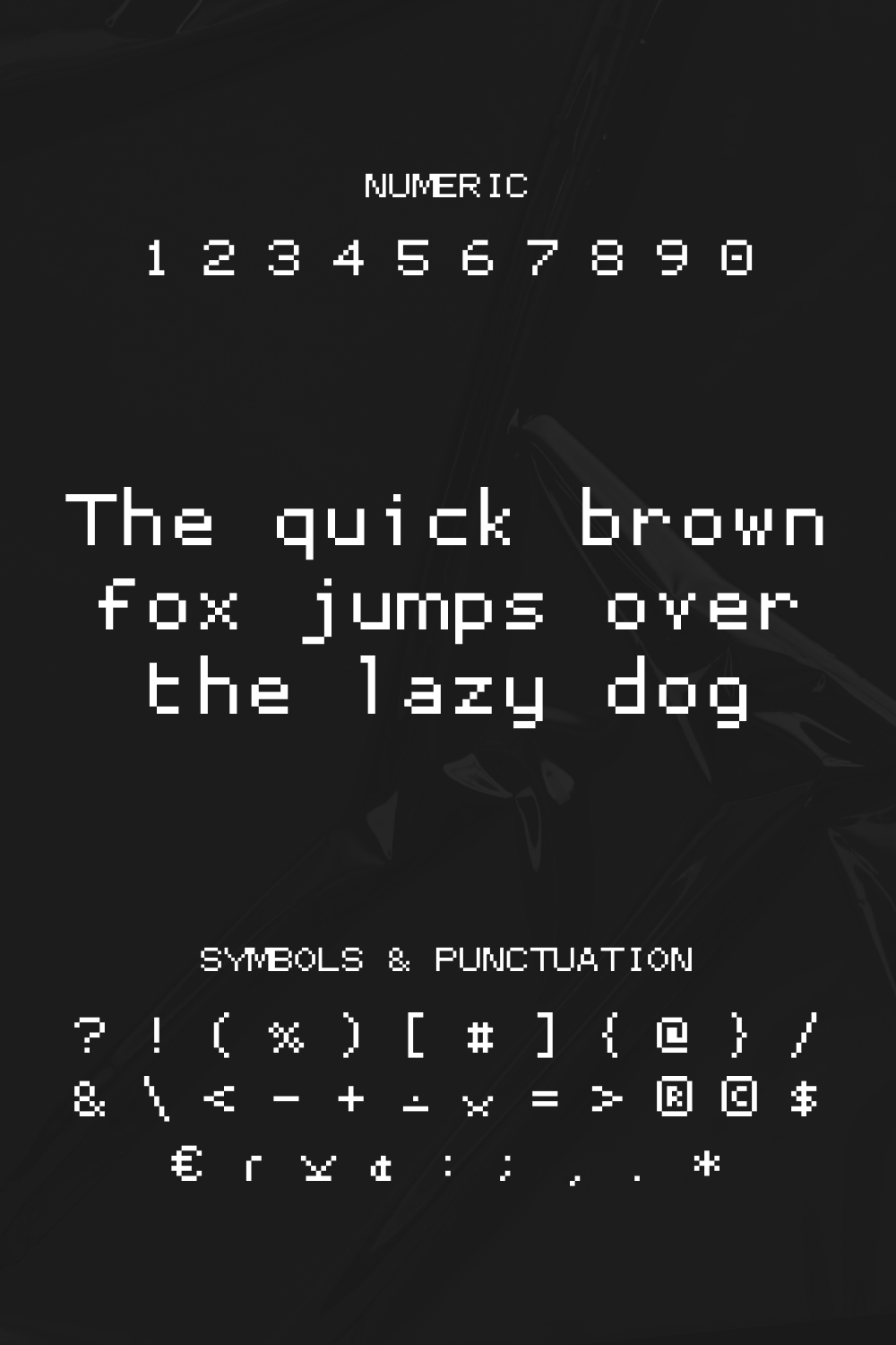 Pixel font for a special project.