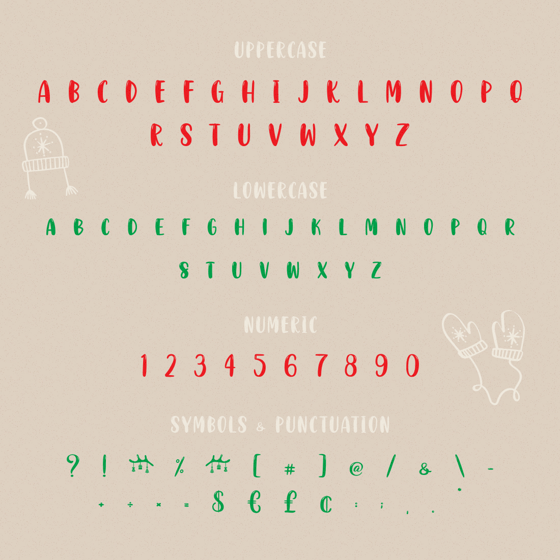 Red christmas free font cover.