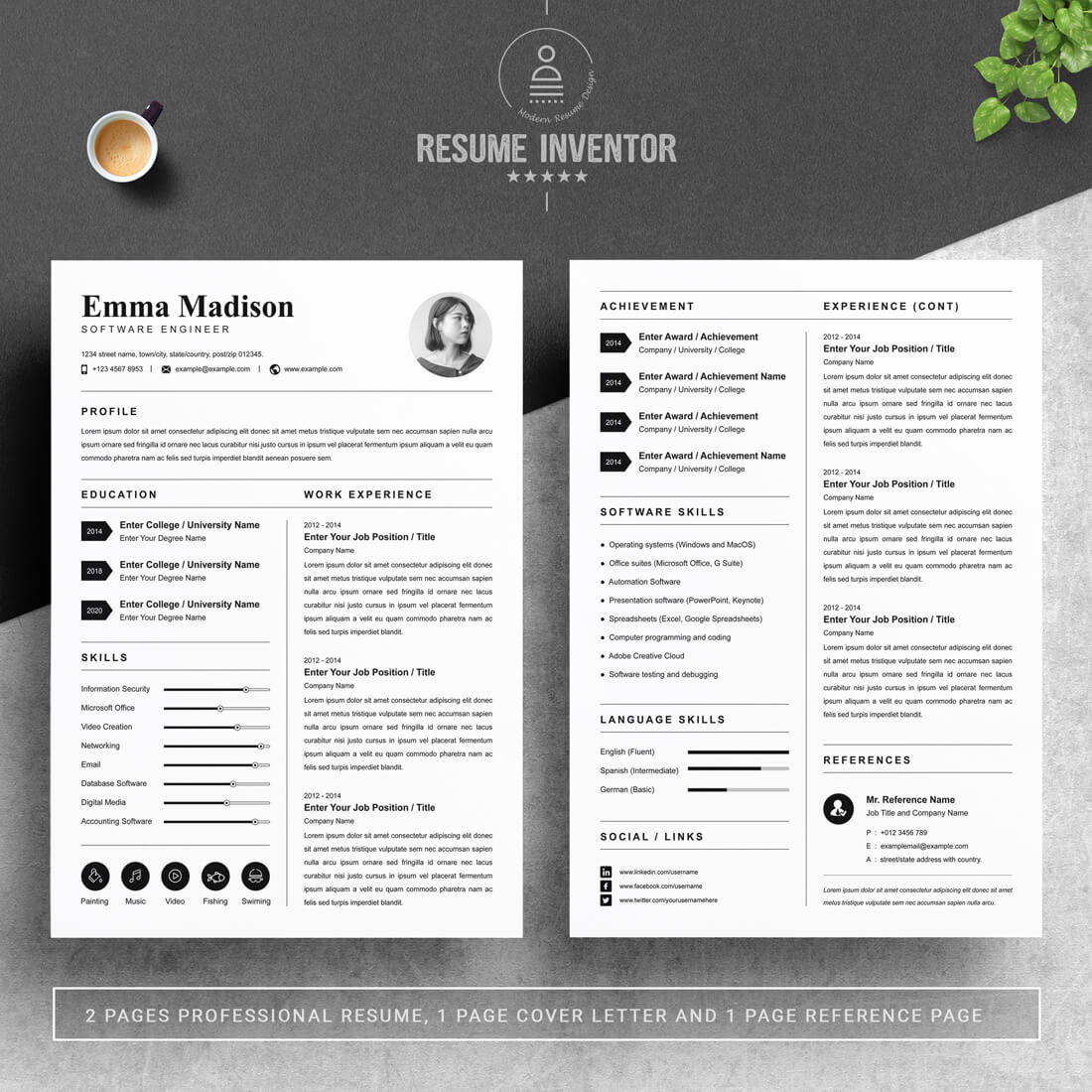 Software Engineer Resume Template | Application Developer Resume Template cover image.