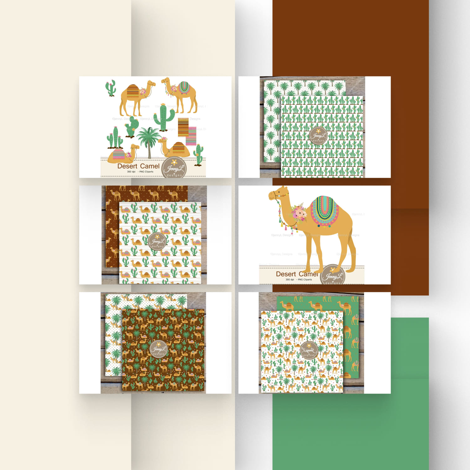 Camel Digital Paper & Clipart cover.