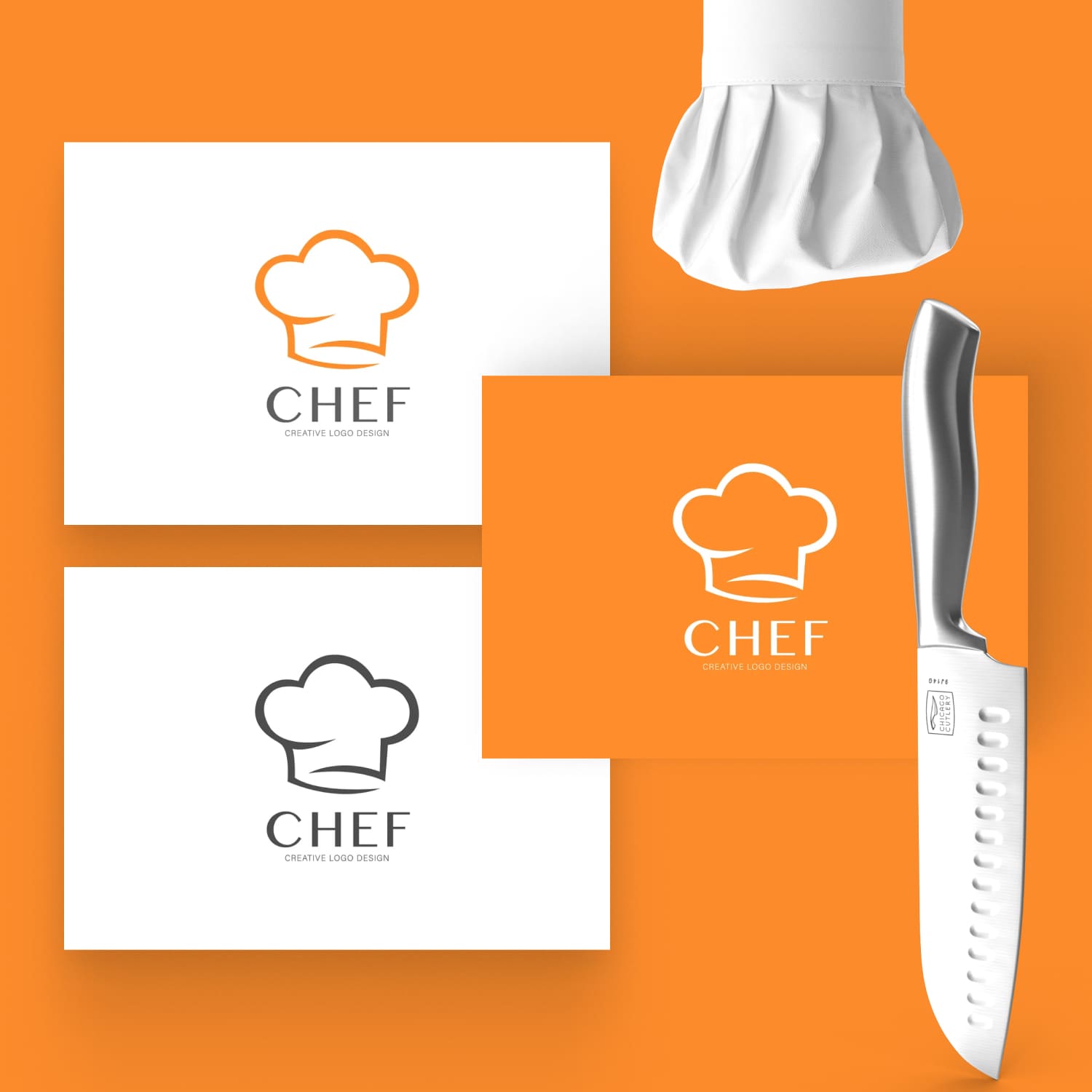 Chef logo design cover.