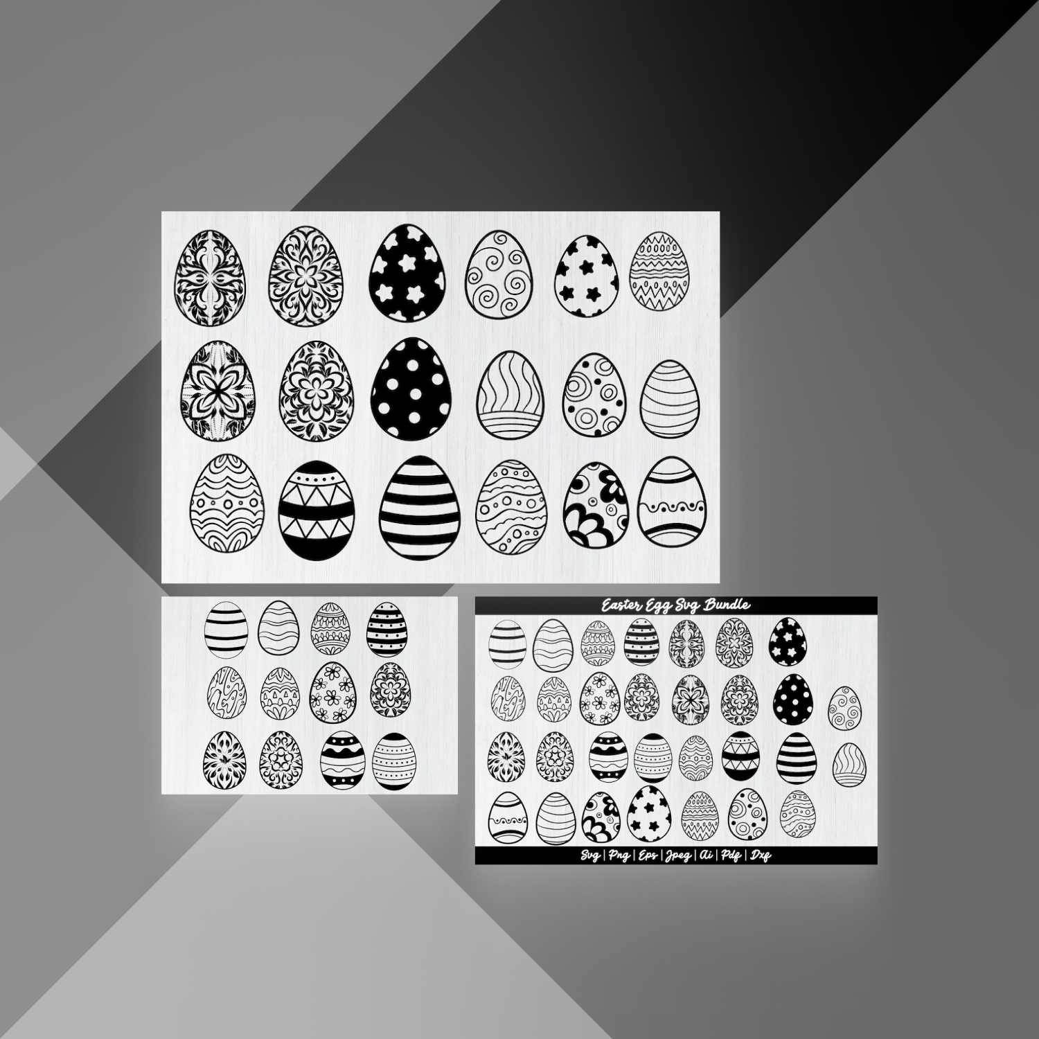 Easter Eggs SVG Bundle cover.
