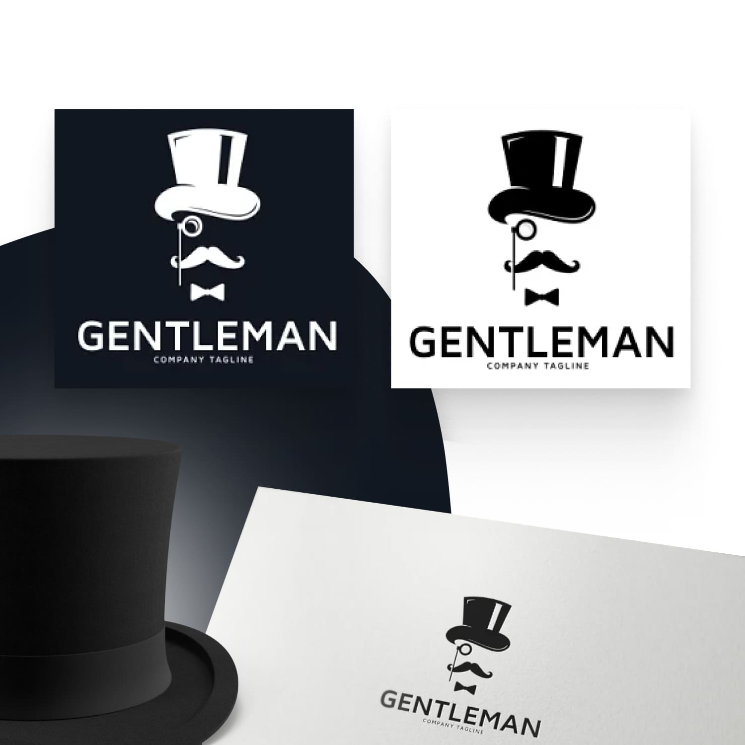 Gentleman - Hipster Logo Template cover.