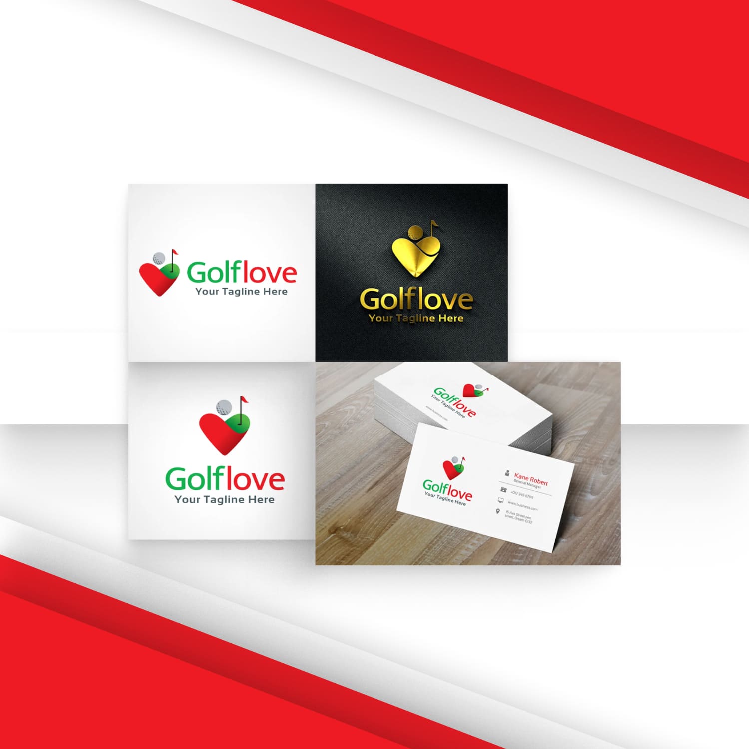 Golf Love Logo Template cover.