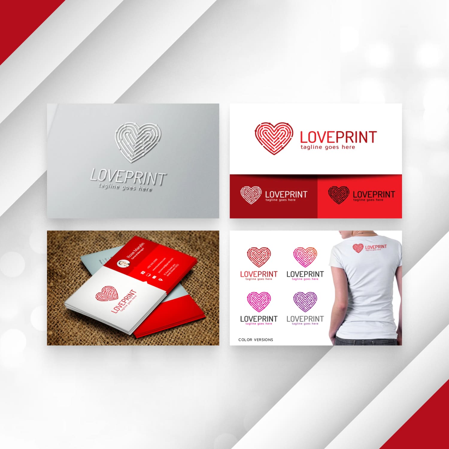 Love Print - Fingerprint Love Logo cover.