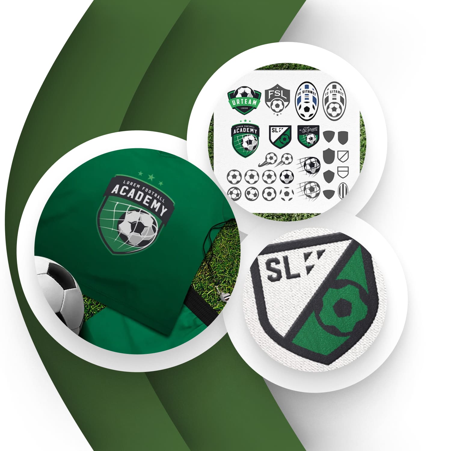 Soccer emblem design elements cover.
