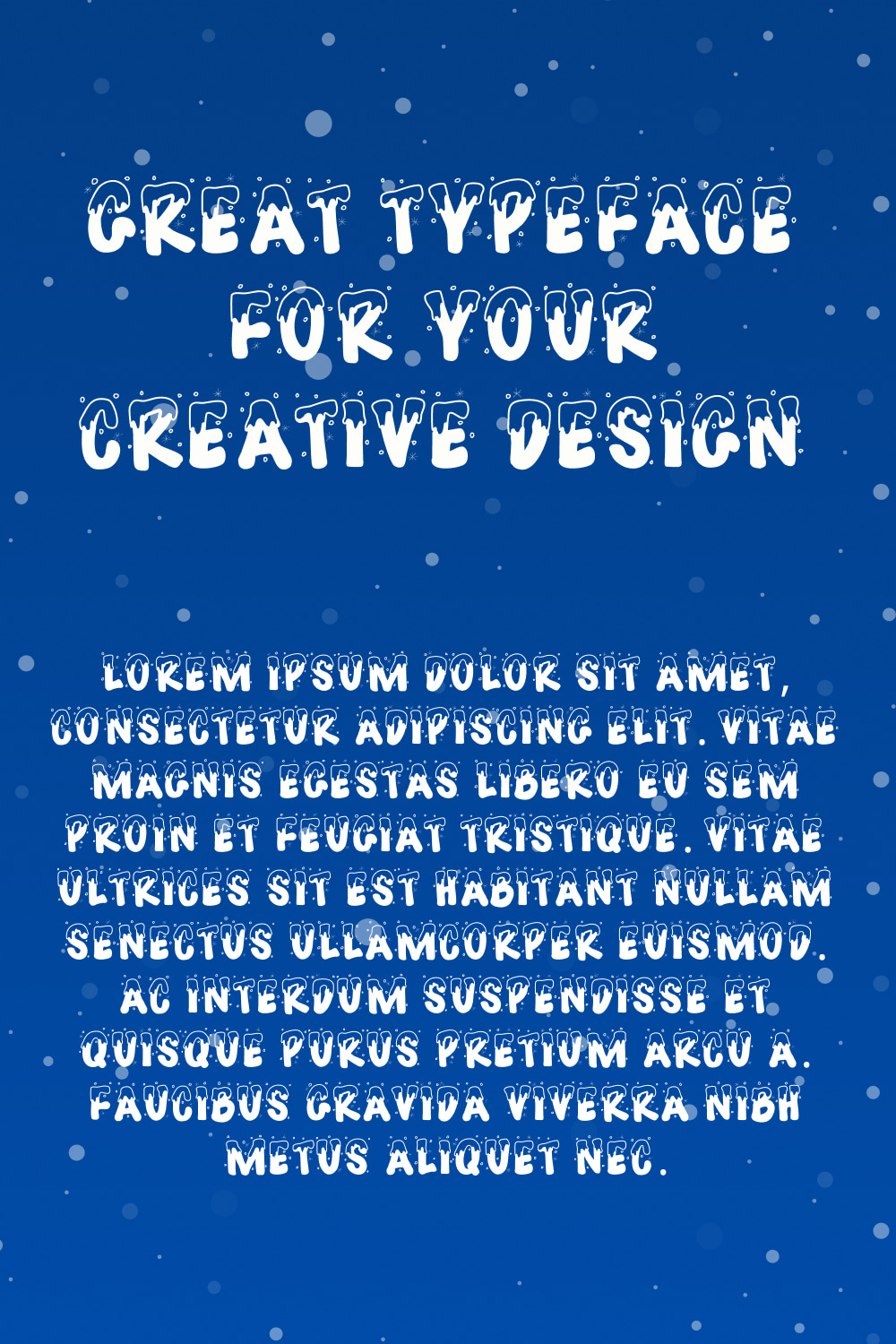 Creative font for the festive mood.