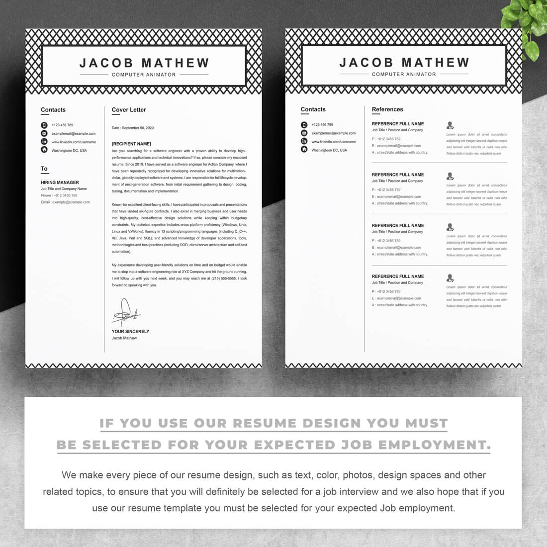 Two pages of the Creative Resume Template Design.