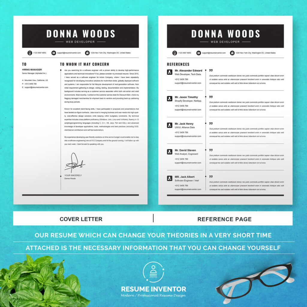 Web Developer Resume Template | Web Developer Resume Design - MasterBundles