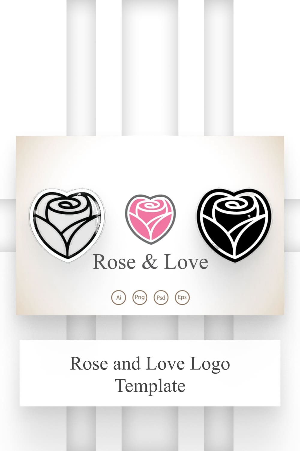Three options of heart logos.