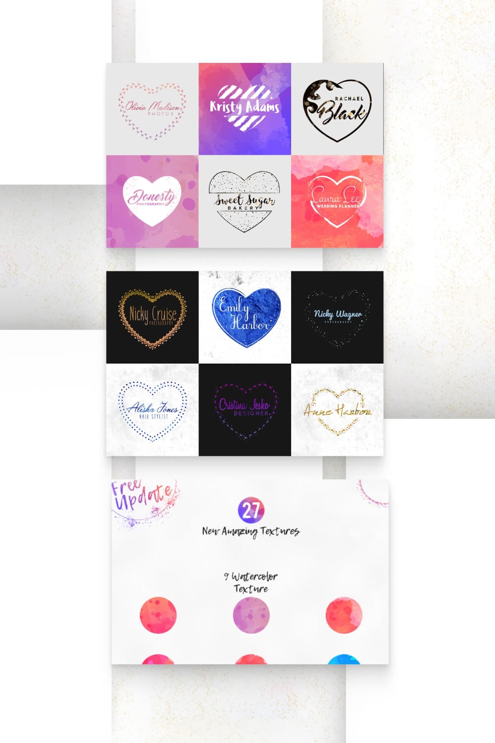 04 feminine logo creator kit hearts1000x1500