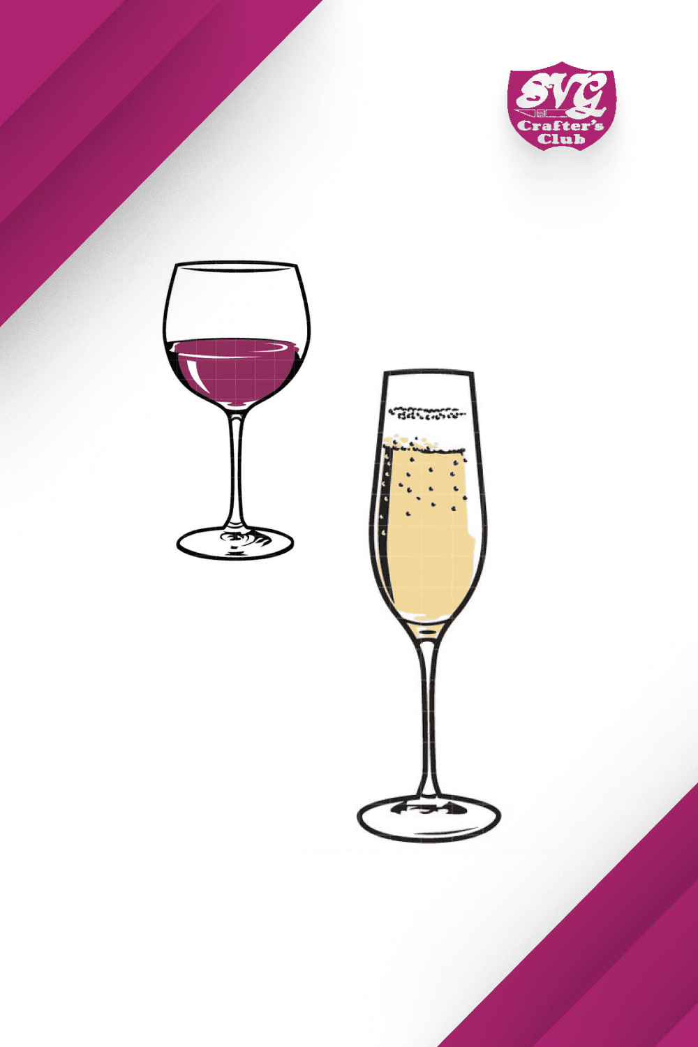 Two options of wine.