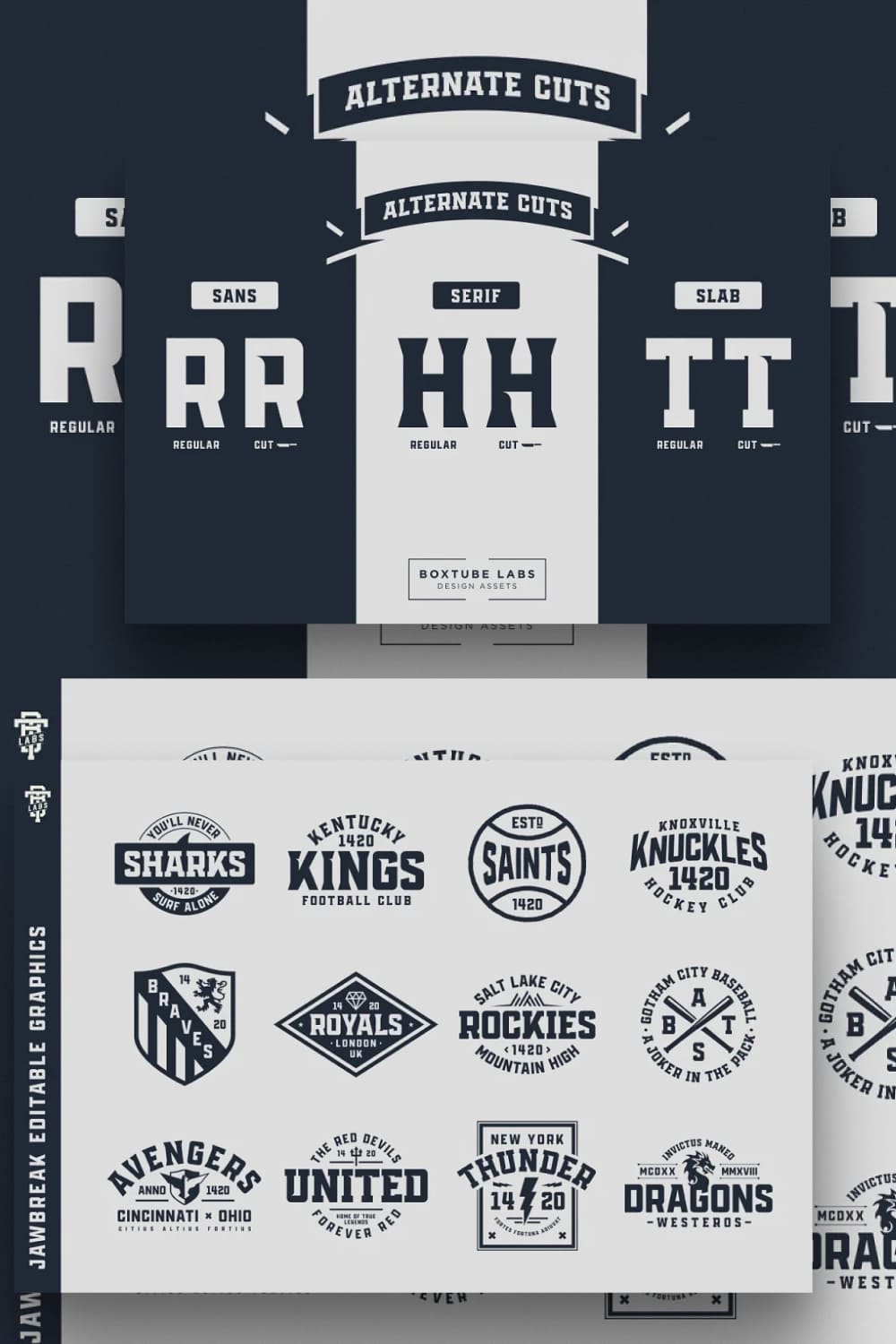 Fonts set for your craft brand.