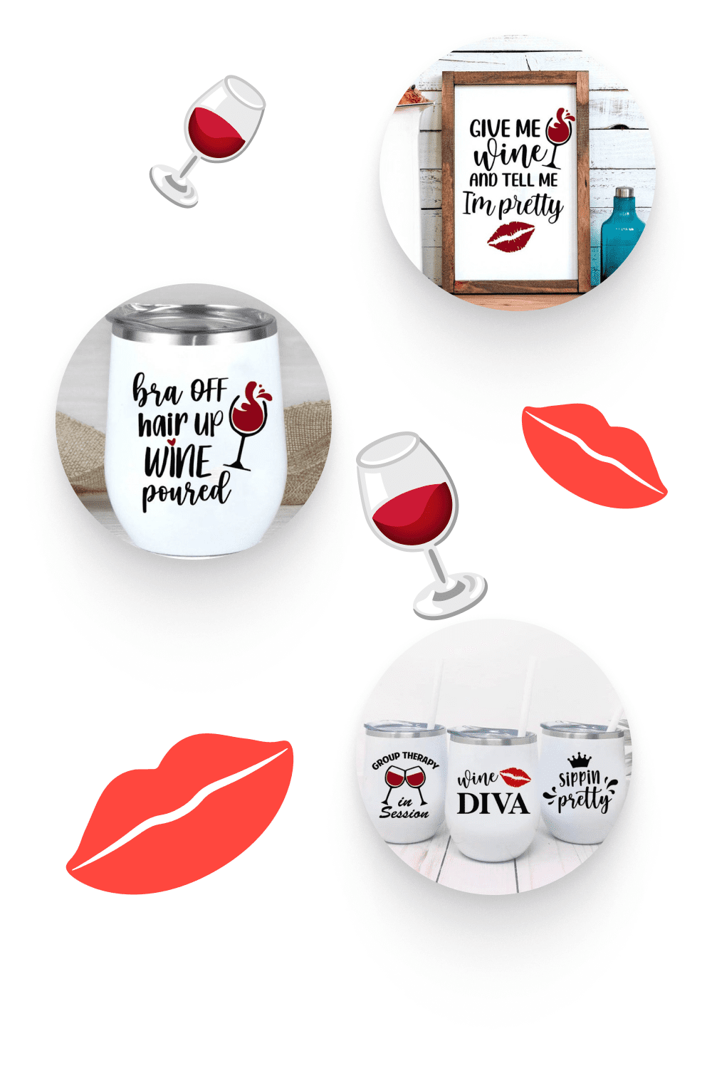 Light template with wine illustrations.
