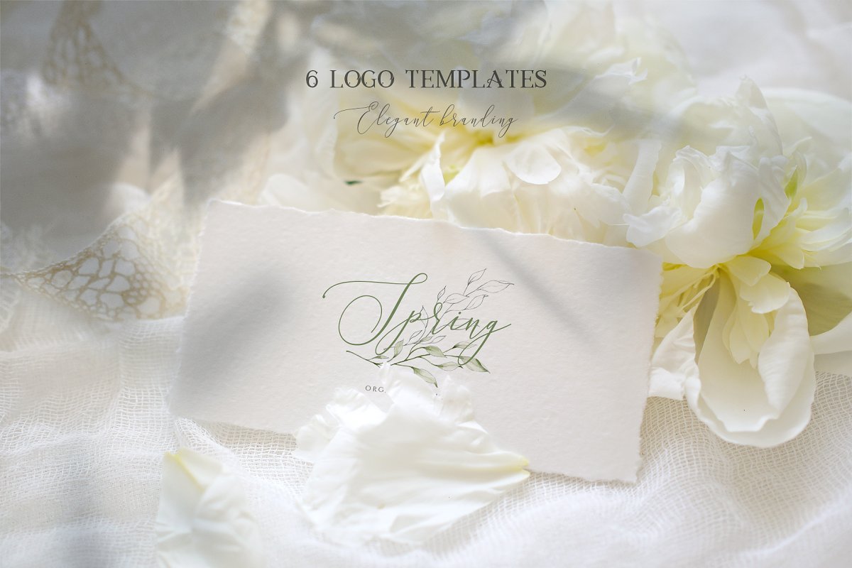 You can use 6 elegant logos for wedding day.