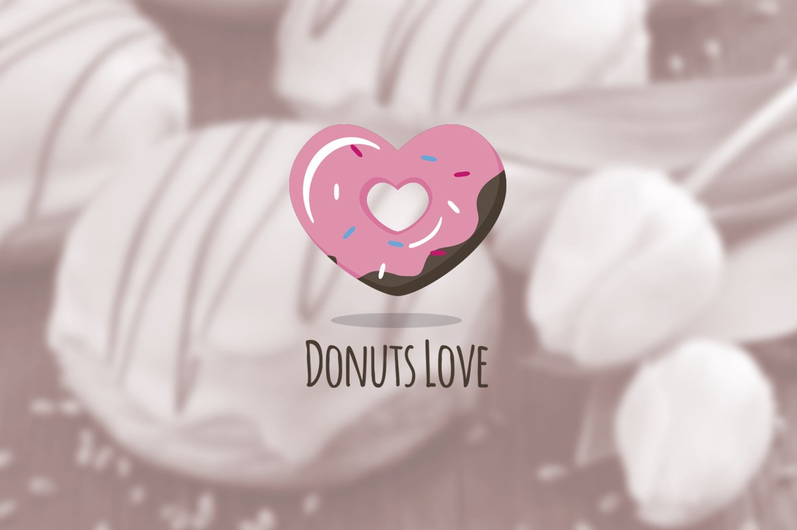 Donuts love logo.