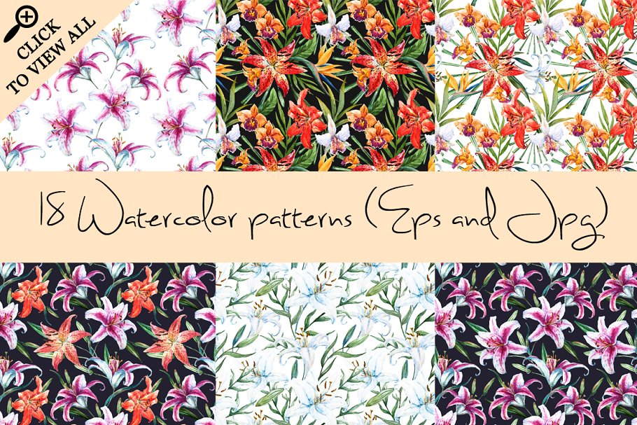 t contains isolated flowers, floral bouqets and seamless patterns.