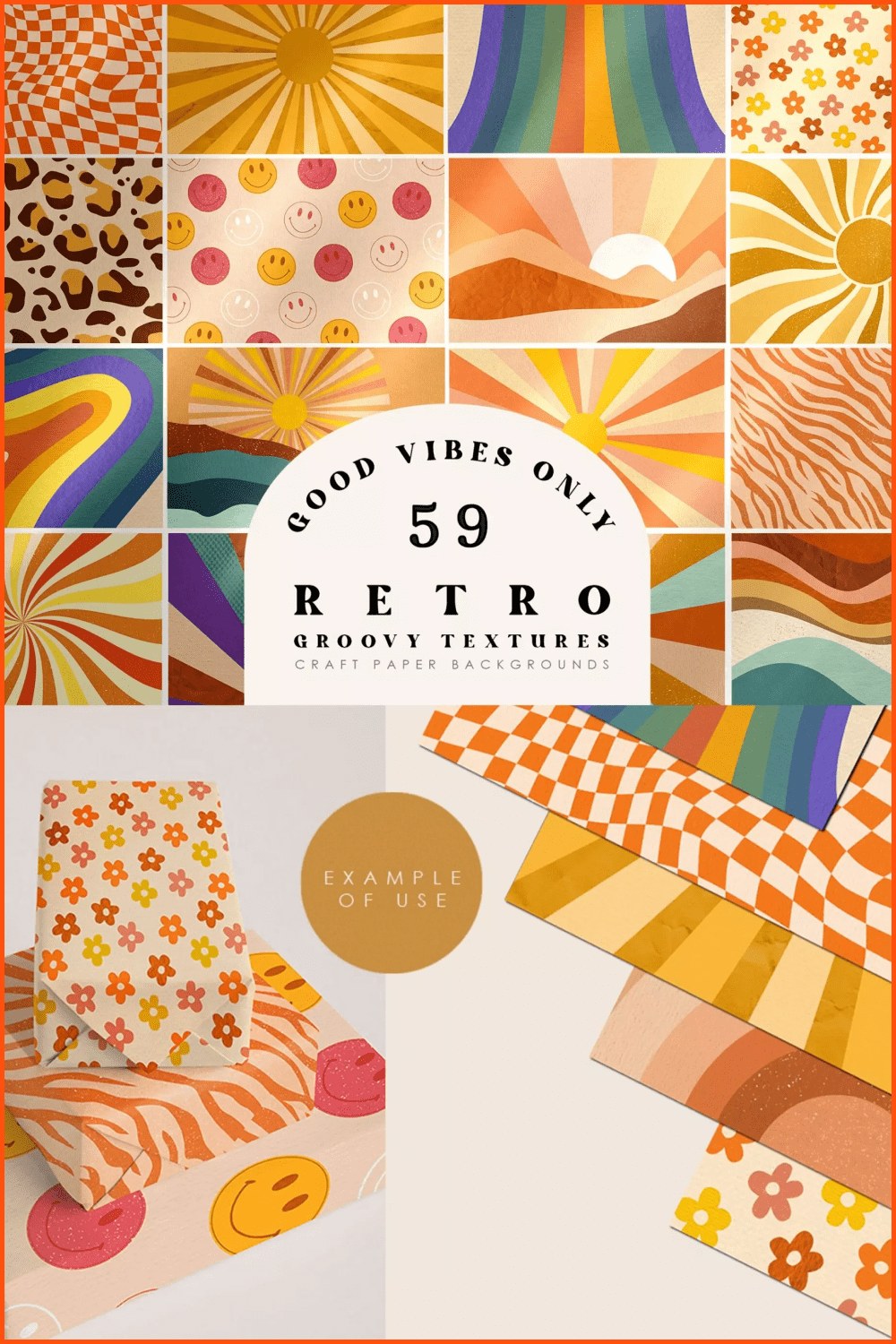 59 Retro Vibes Abstract Papers.