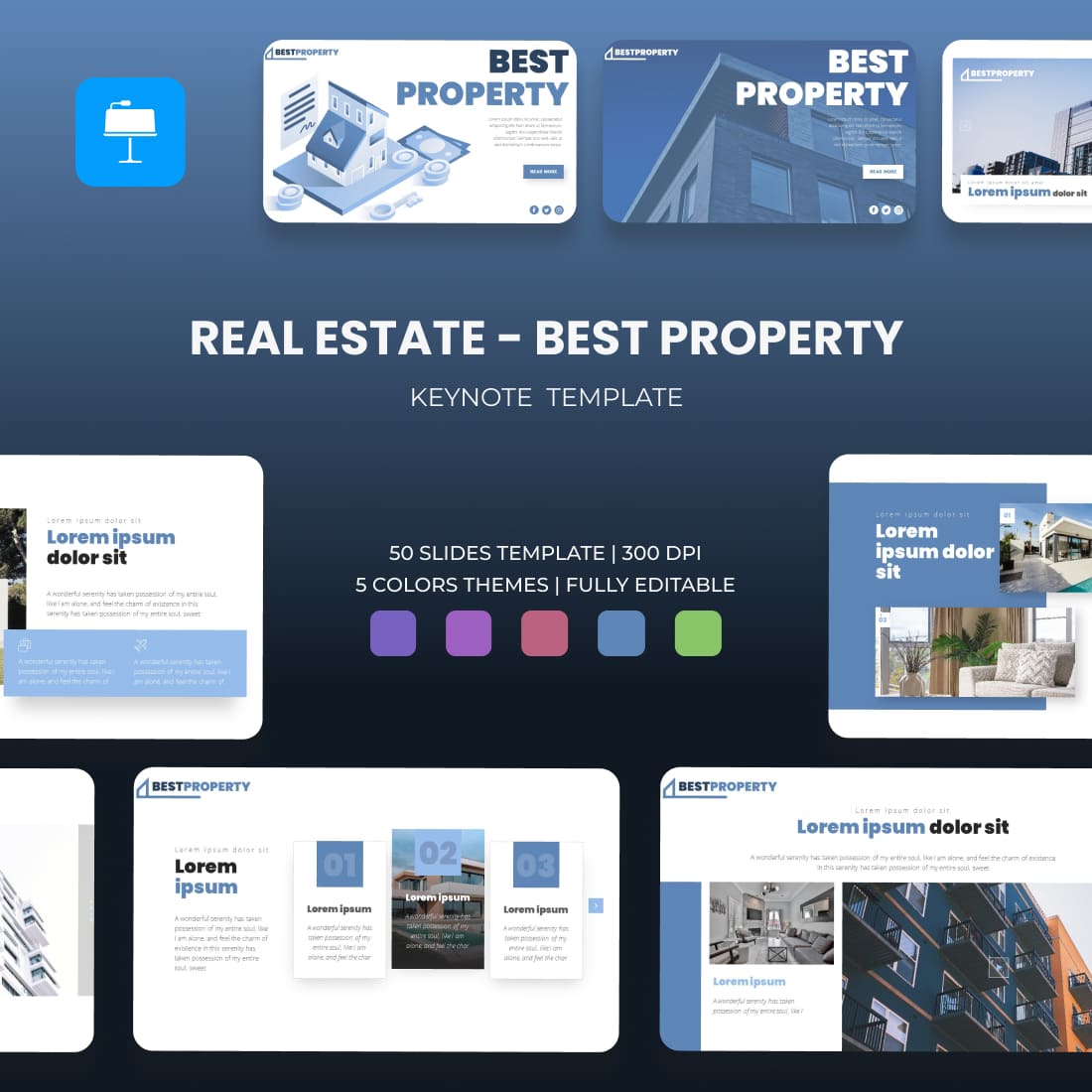 Best Property Real Estate Keynote Template.