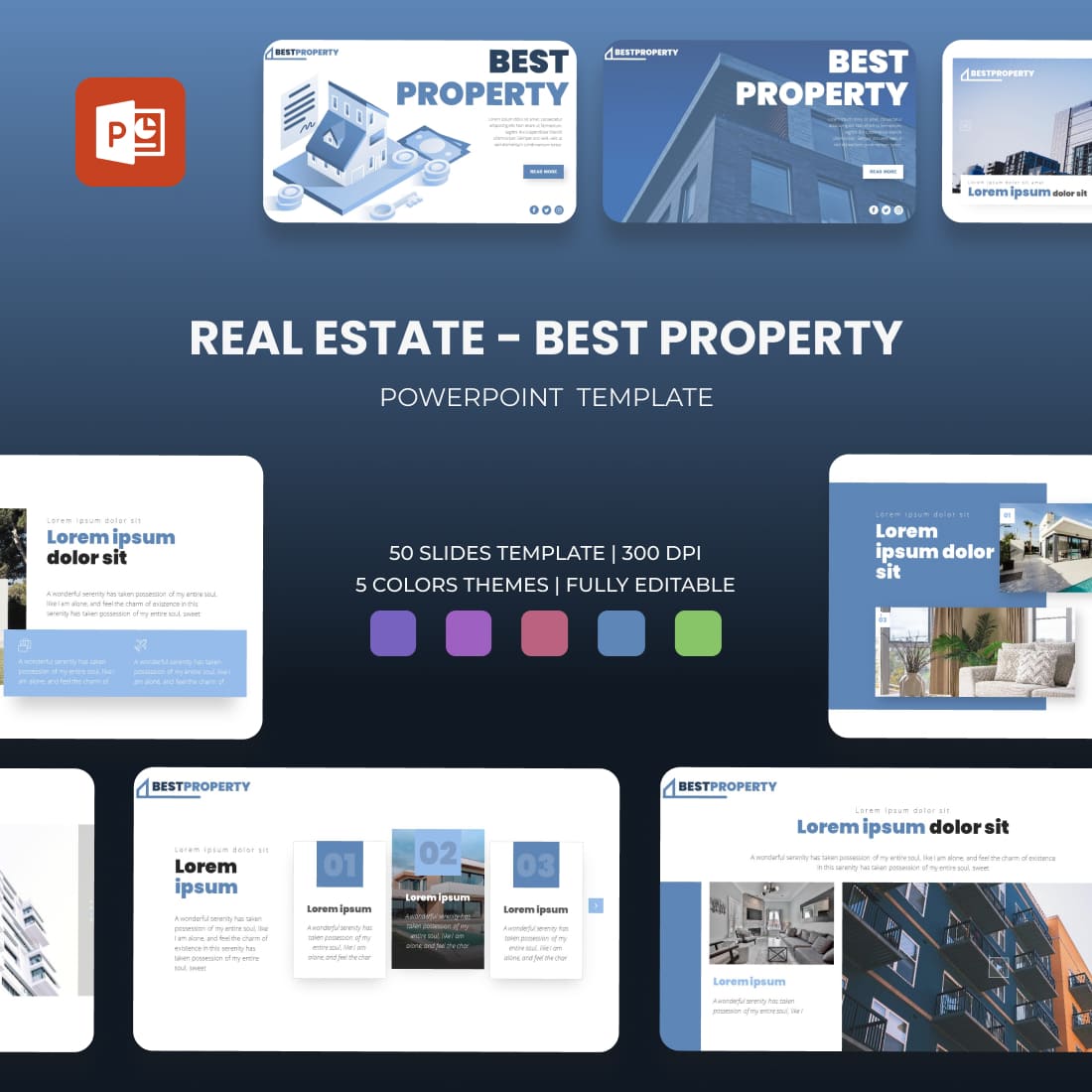Best Property Real Estate Powerpoint Template.