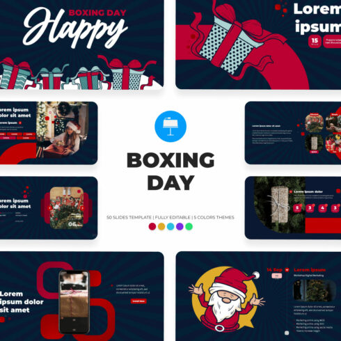 Happy Boxing Day Keynote Template.