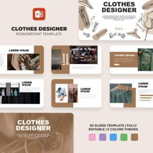 Clothes Designer Fashion Powerpoint Template.
