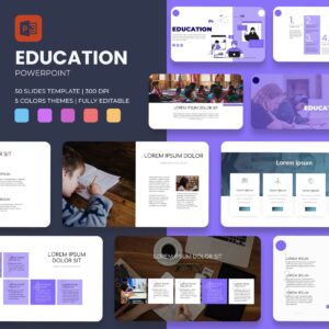 Education Powerpoint Template: 50 Slides.