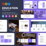 Education Presentation: 50 Slides PPTX, KEY, Google Slides.