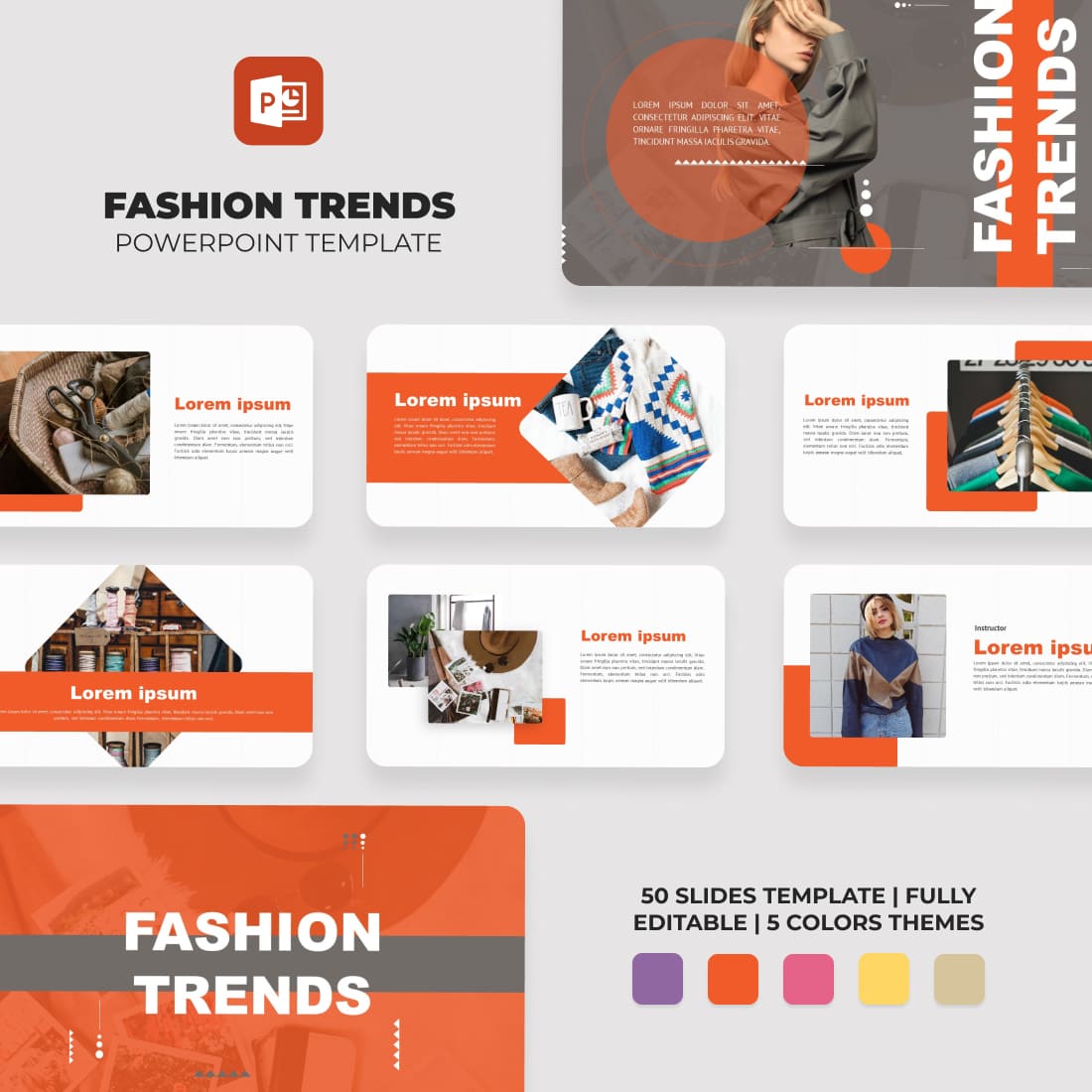 Fashion Trends Powerpoint Template.