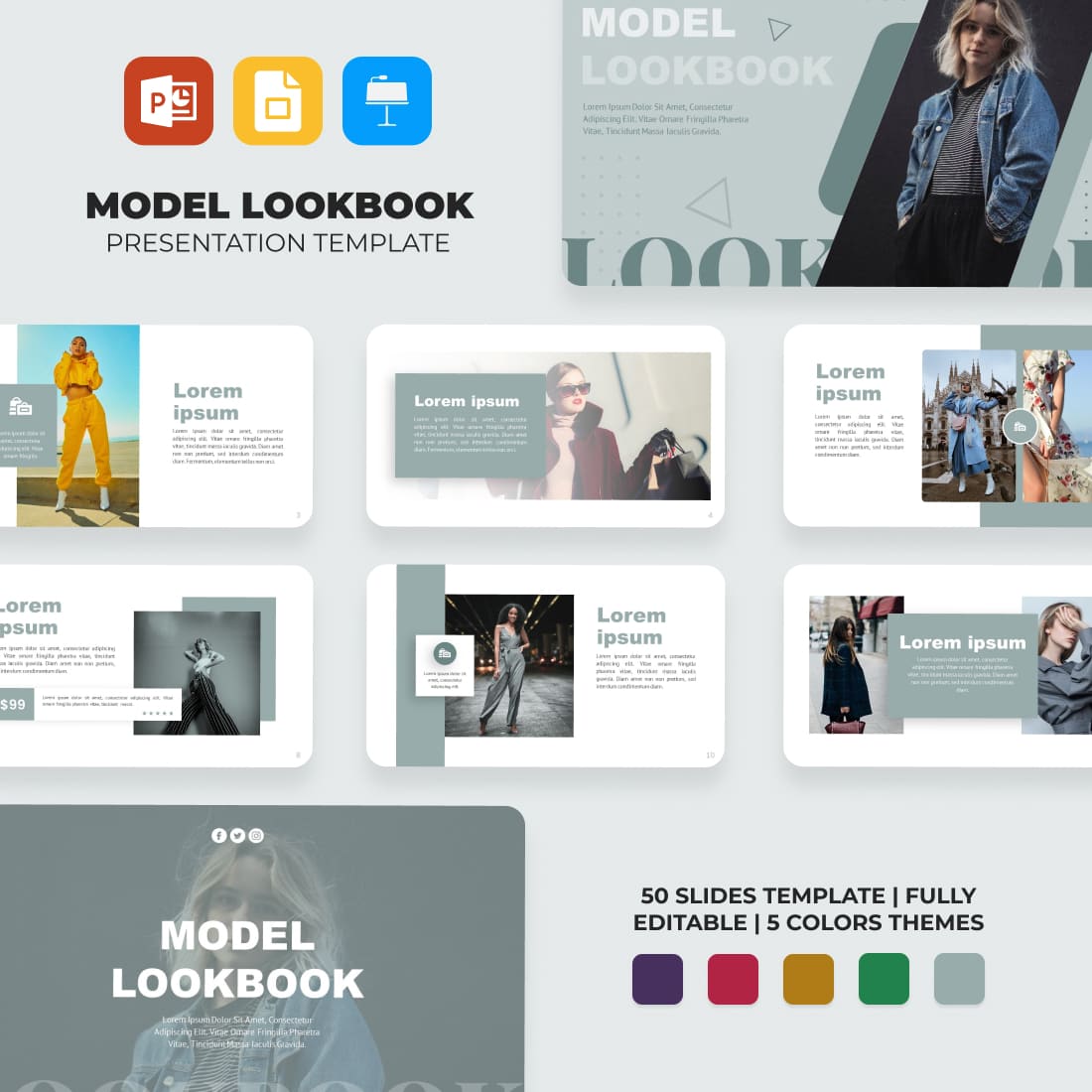 Model Lookbook Presentation Template.