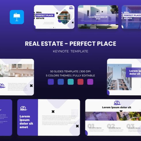 Perfect Place Real Estate Keynote Template.