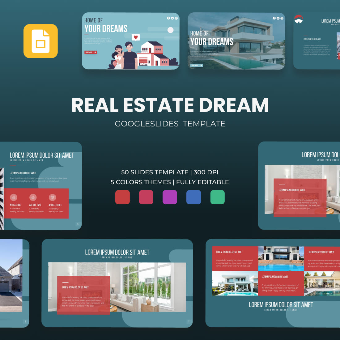 Real Estate Dream Google Slides Theme.