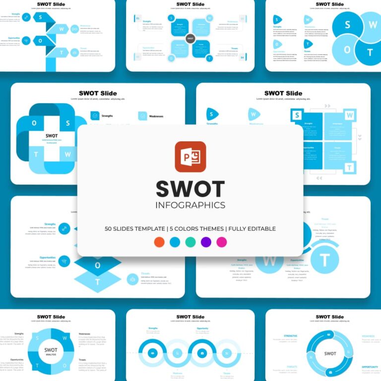 Free SWOT Analysis Business Template Powerpoint | MasterBundles