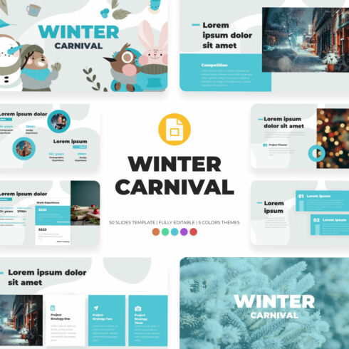 Winter Carnaval Google Slides Theme.