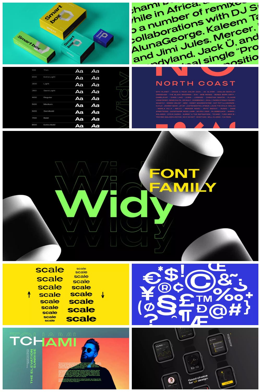 1. widy geometric sans serif font