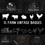 10 Farm Vintage (editable text).