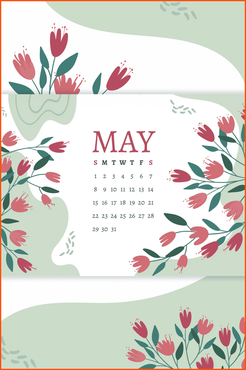 Free Editable May Calendar.