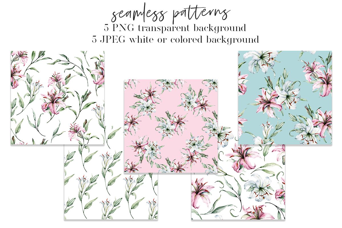 Floral patterns for your creative design.
