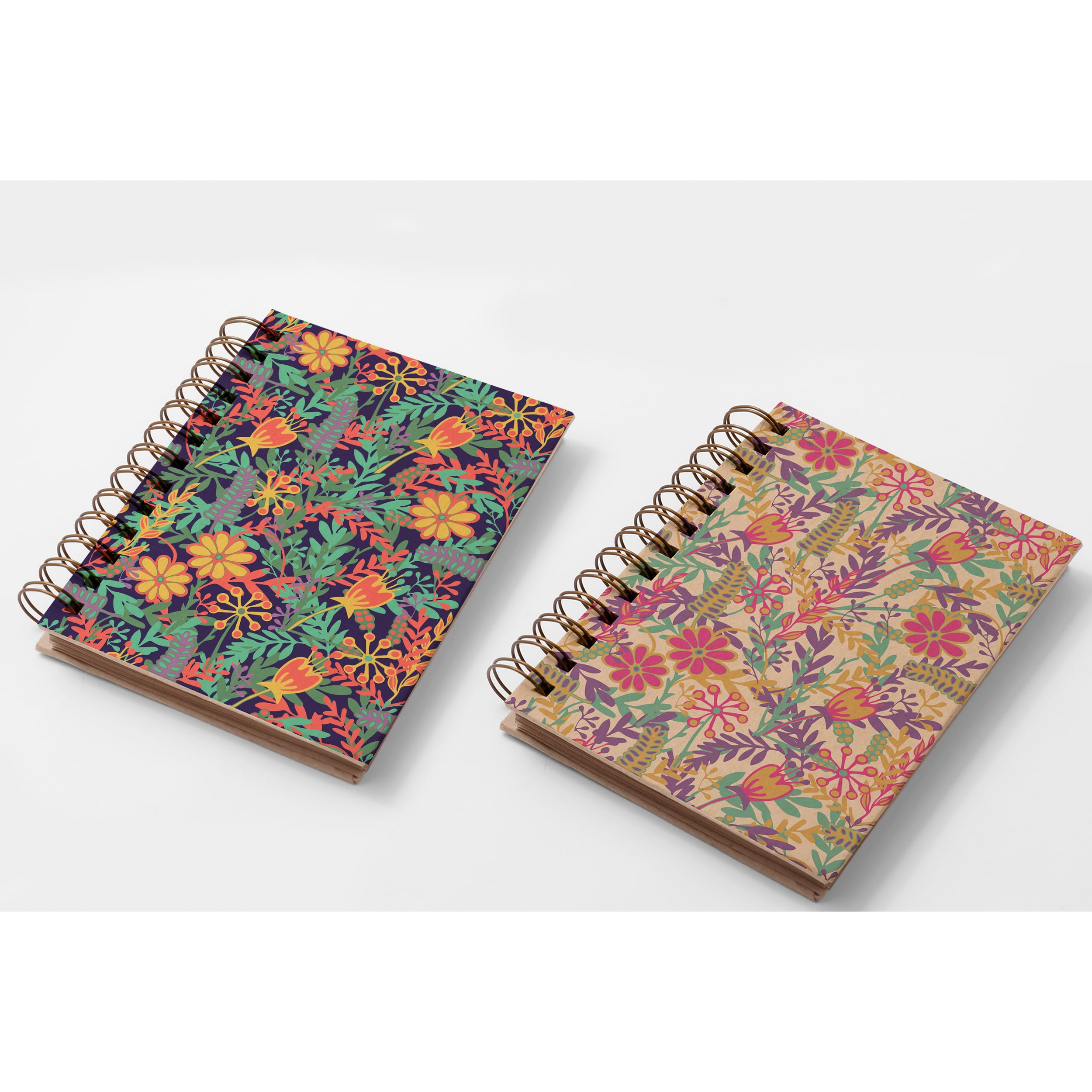 10 sketch book mockup Hand Drawn Floral Collection.