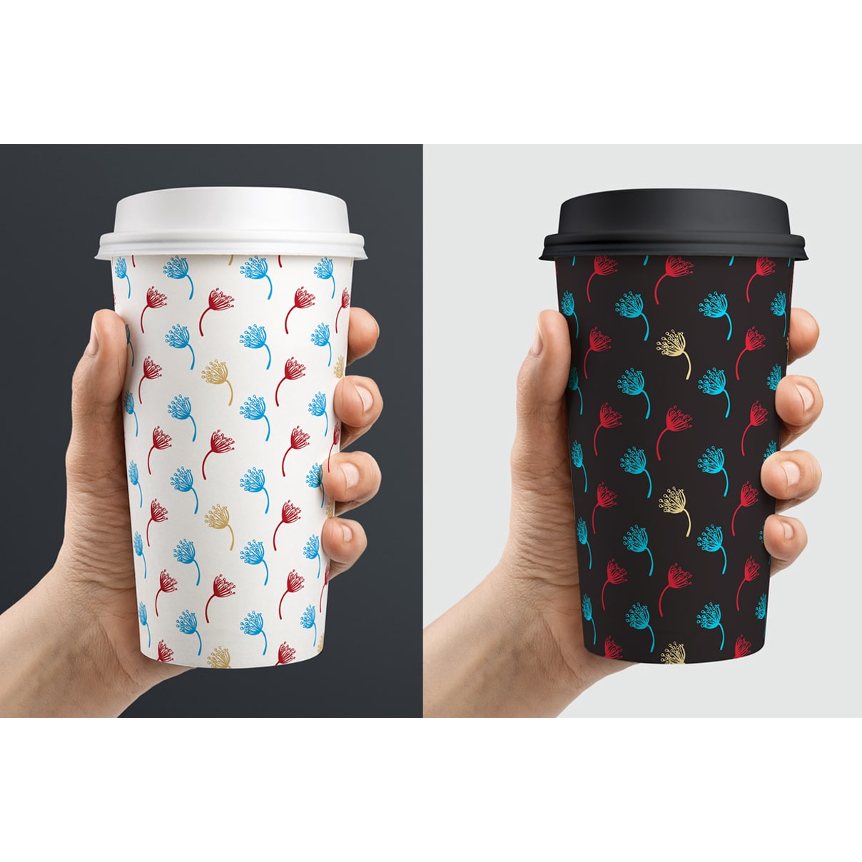 Hand Drawn Floral Collection coffee cup.