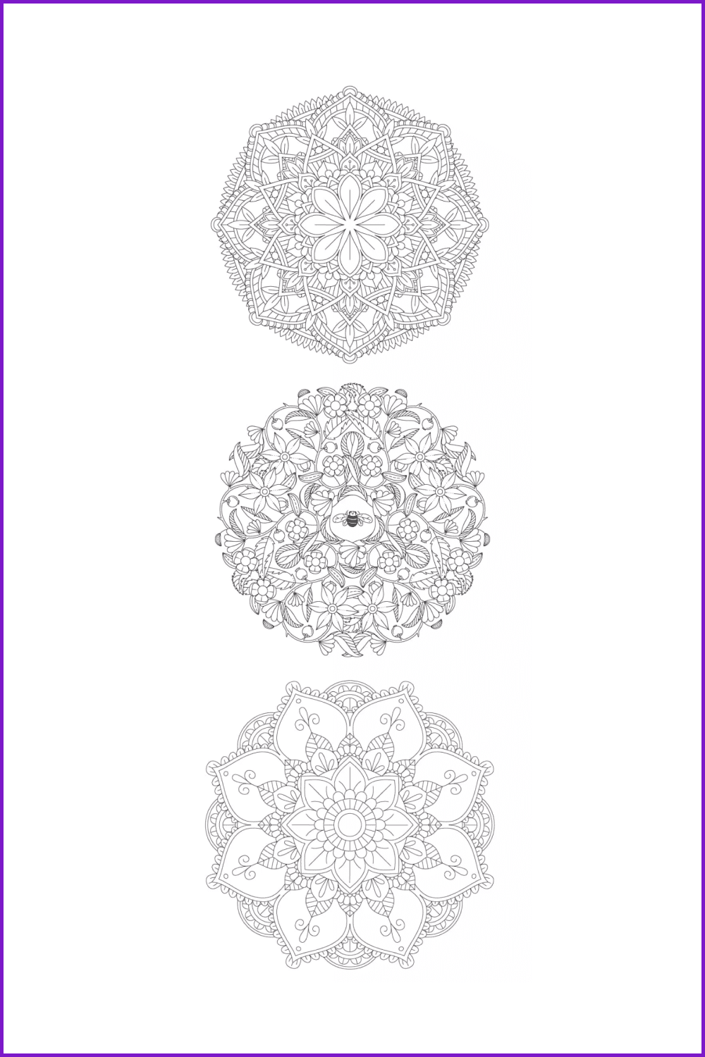 This is a mandala coloring for the attentive. There are many details here that require attention..