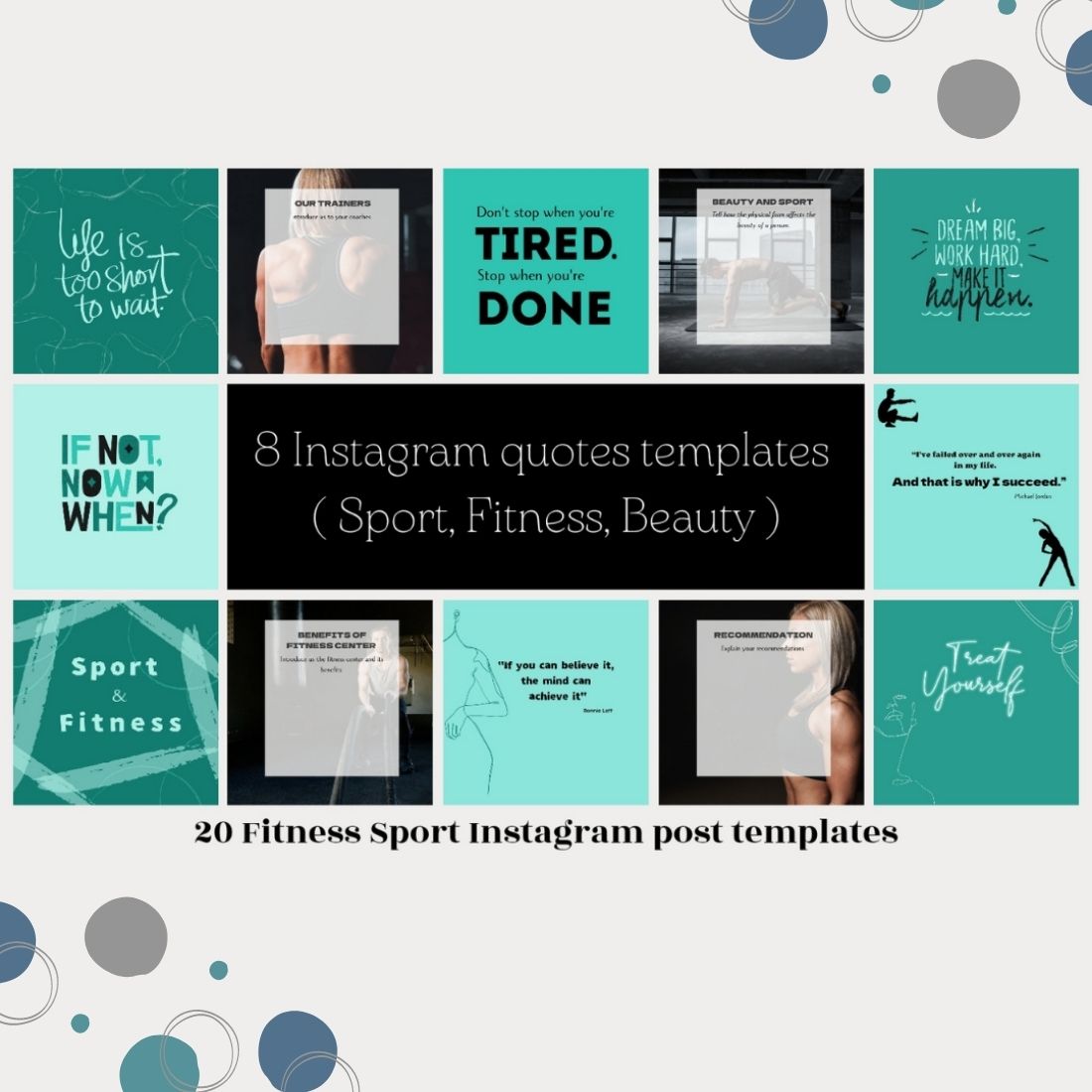 Fitness Sport Instagram Post Templates.