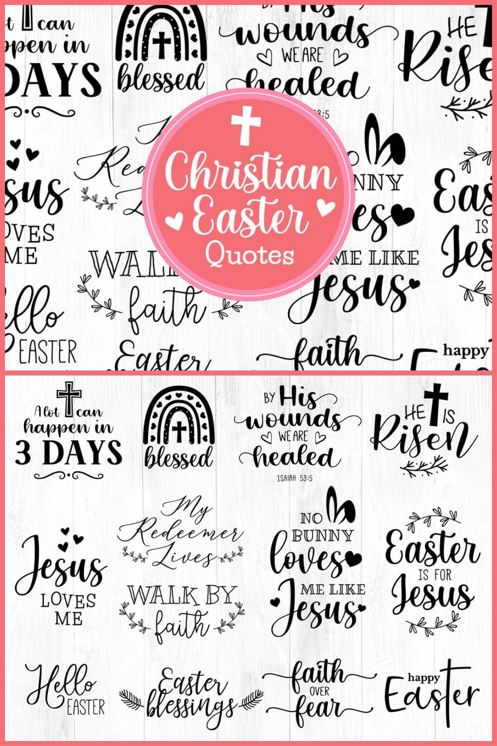 13 Christian Easter Quotes SVG Bundle Easter SVG Religious.