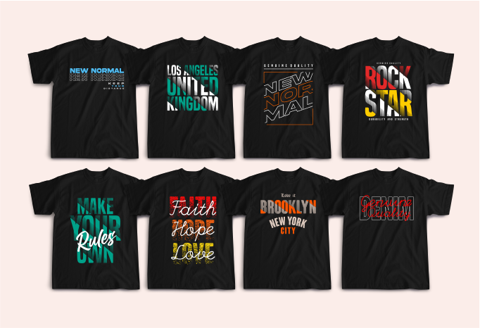 53 Trendy t-shirt designs, Clean and Simple Text Designs cover image.