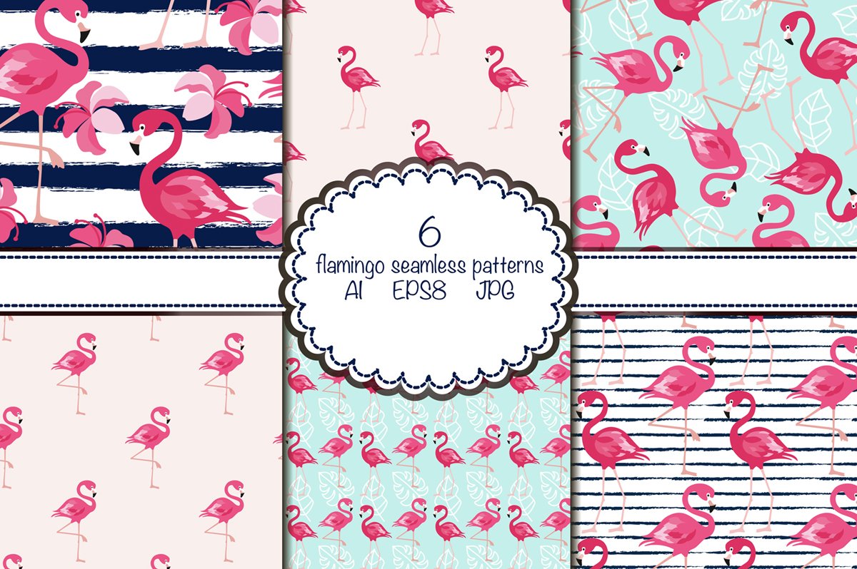 Cool flamingo set.