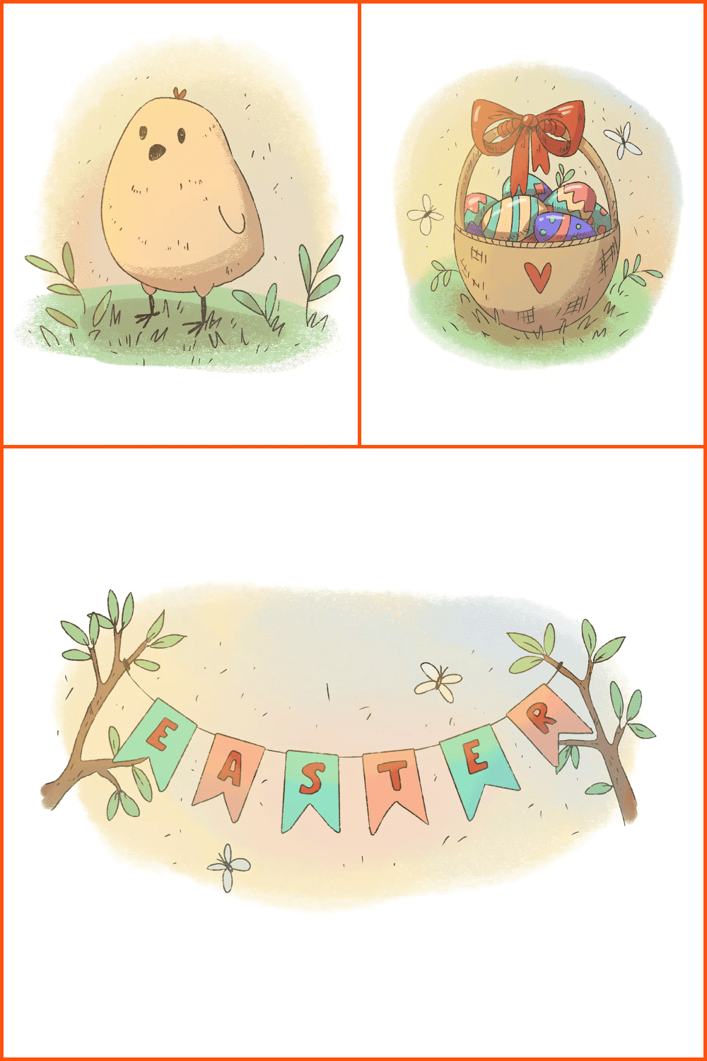 Sweet Easter. Illustrations Dedicated to Easter.